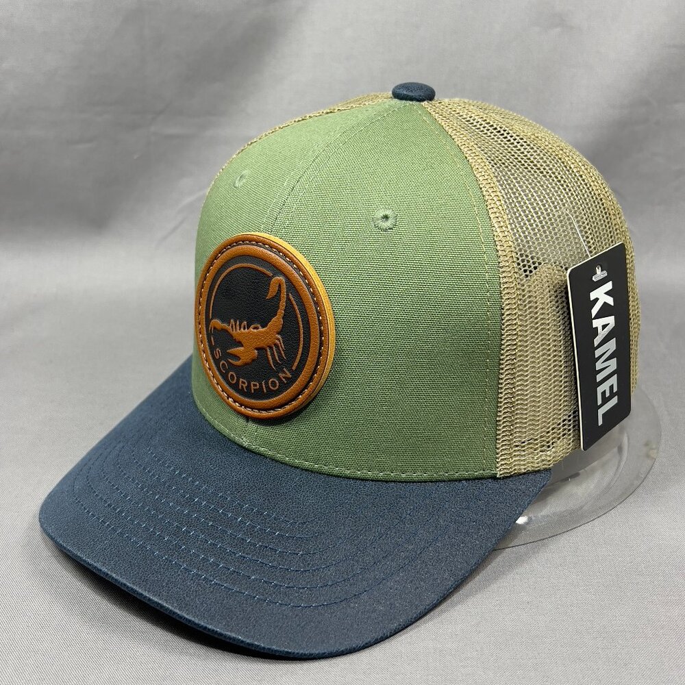 Kamel Snapback Cap Hat Green Trucker Western Outd… - image 1
